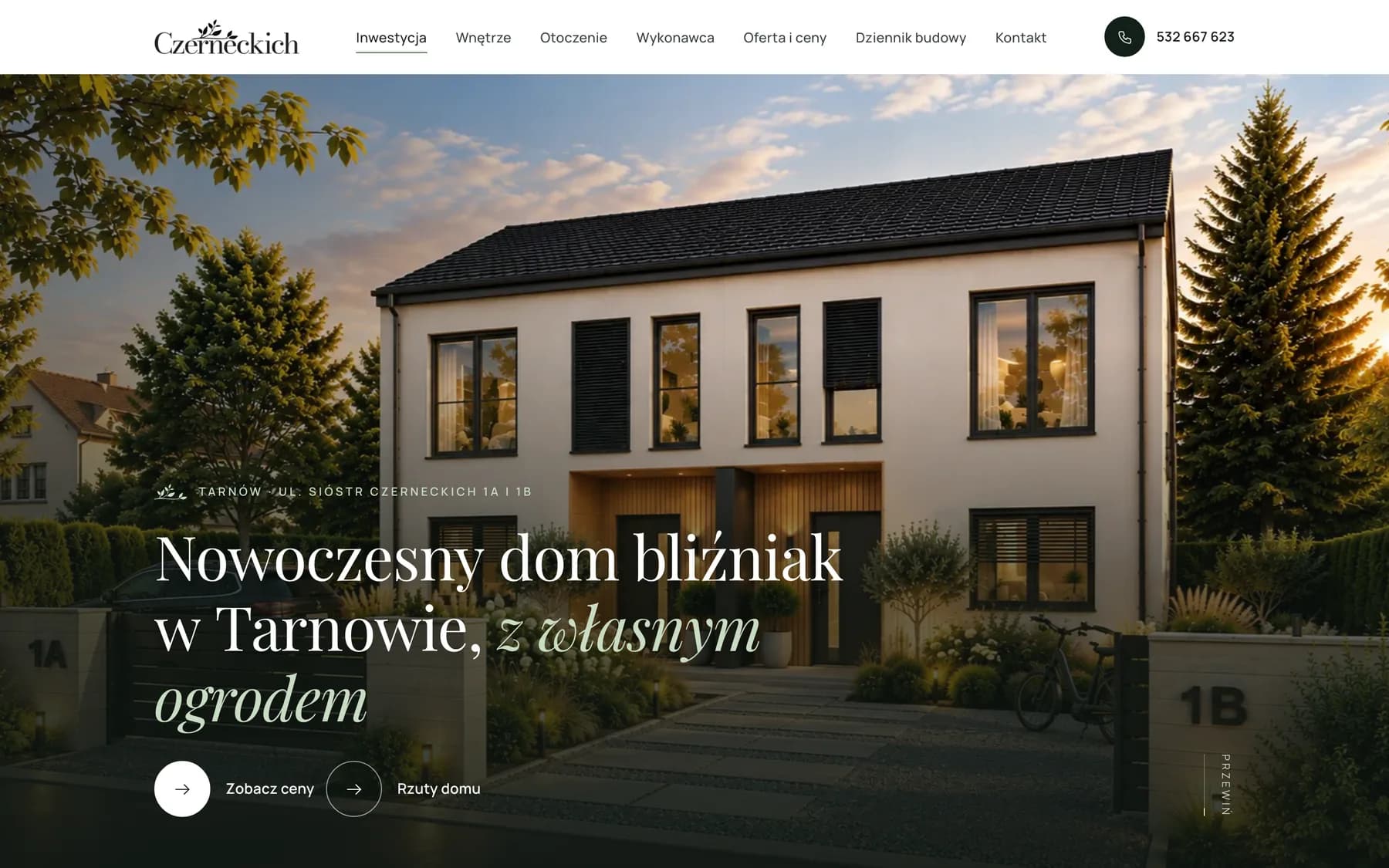 Strona inwestycji Domy Czerneckich